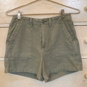 Marine Layer green high waisted shorts